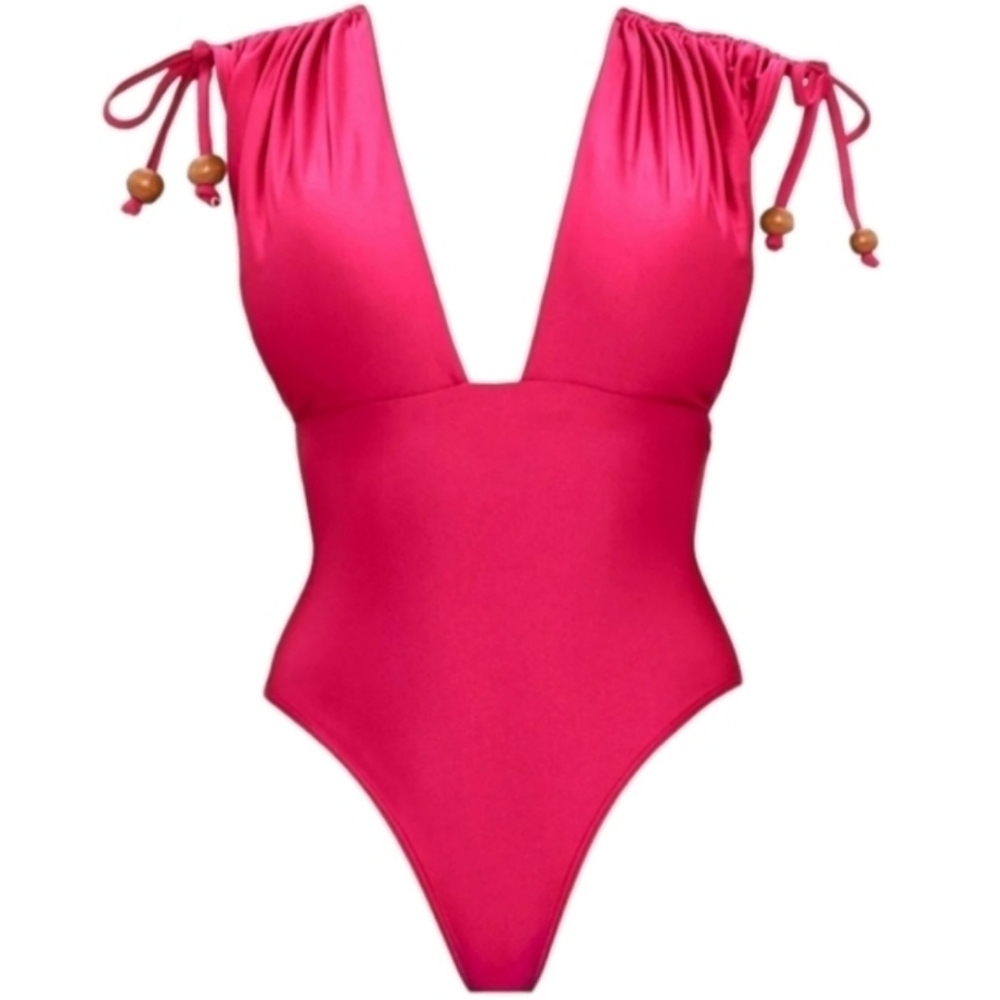 ANDREA IYAMAH Roba One-Piece Swimsuit, Size Large, Ruby, NWT - Picture 5 of 16
